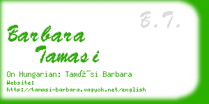 barbara tamasi business card